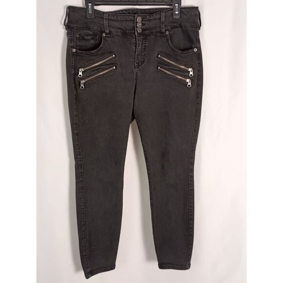 Torrid Jegging Skinny High-Rise Multi Zip Jean Black Size 14 Short Stretch - Picture 2 of 8